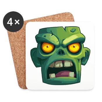 Zombie for Halloween Party - Coasters (set of 4) - white - Front