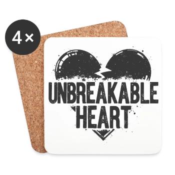 Unbreakable Heart Statement - Coasters (set of 4) - white - Front