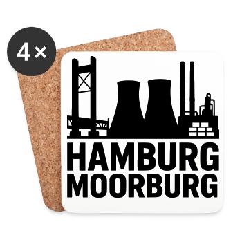 Moorburg Hamburg - Untersetzer (4er-Set) - Weiß - Vorne
