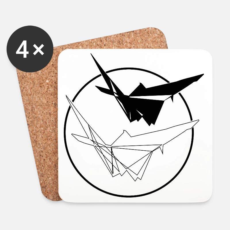 Origami 1 - Coasters (set of 4) - white