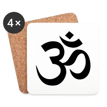 Om Symbol - Coasters (set of 4) - white - Front