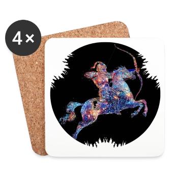 Geometric constellation Sagittarius - Coasters (set of 4) - white - Front
