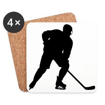 Hockey - Untersetzer (4er-Set) - Weiß - Vorne