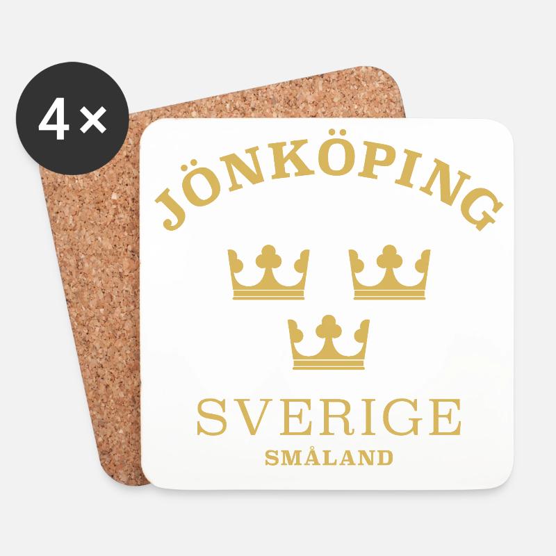 Jönköping Sverige Schweden - Untersetzer (4er-Set) - Weiß