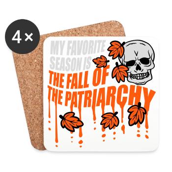 My favorite season is the fall of the patriarchy - Untersetzer (4er-Set) - Weiß - Vorne