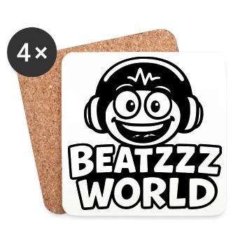 Beatzzz World - Untersetzer (4er-Set) - Weiß - Vorne
