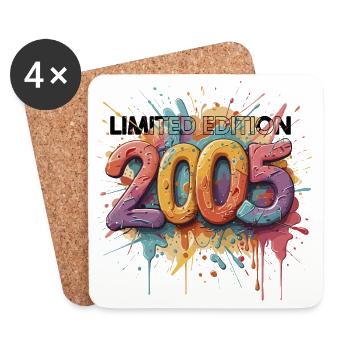 2005 Limitierte Edition Farbexplosion Graffiti - Untersetzer (4er-Set) - Weiß - Vorne
