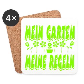 Jardin - Dessous de verre (lot de 4) - blanc - Devant