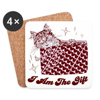 I AM THE GIFT - Coasters (set of 4) - white - Front