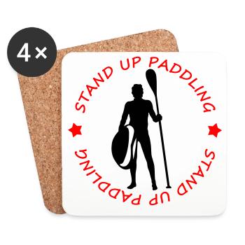 Stand Up Paddling - Coasters (set of 4) - white - Front