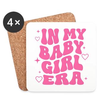 Baby Girl Geschenk Geburt Babyparty Mutter Tochter - Untersetzer (4er-Set) - Weiß - Vorne