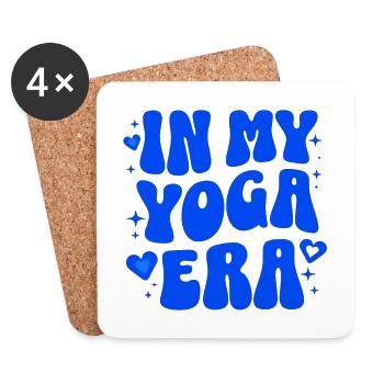 Yoga Geschenk Meditation Selfcare Achtsamkeit - Untersetzer (4er-Set) - Weiß - Vorne