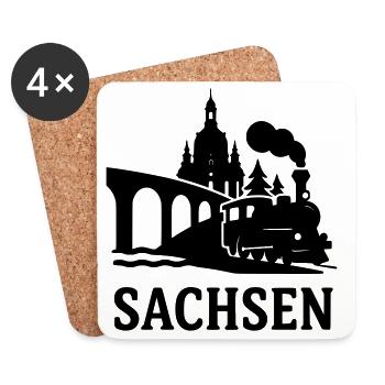 sachsen dresden erzgebirge bundesland - Untersetzer (4er-Set) - Weiß - Vorne