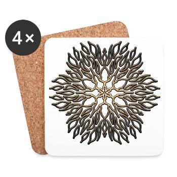 Mandala - Untersetzer (4er-Set) - Weiß - Vorne