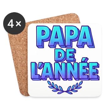 Dad of the Year - Father's Day - Gift - Coasters (set of 4) - white - Front