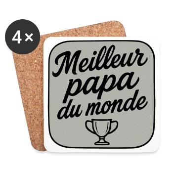 World's Best Dad - Father's Day - Gift - Coasters (set of 4) - white - Front