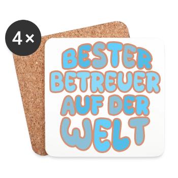 Cadeau pour aidant - Dessous de verre (lot de 4) - blanc - Devant