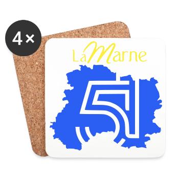 Die Marne 51 - Untersetzer (4er-Set) - Weiß - Vorne