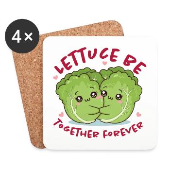 Salad Love Duo Forever - Coasters (set of 4) - white - Front
