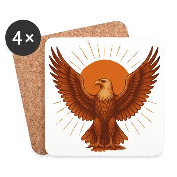 Fiery Solar Eagle - Coasters (set of 4) - white - Front