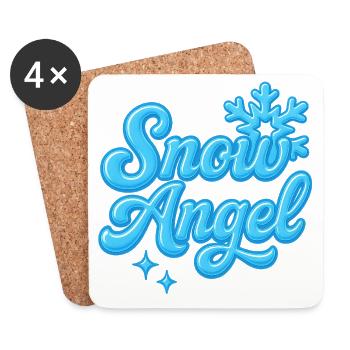 snow angle / y2k statement design  - Untersetzer (4er-Set) - Weiß - Vorne