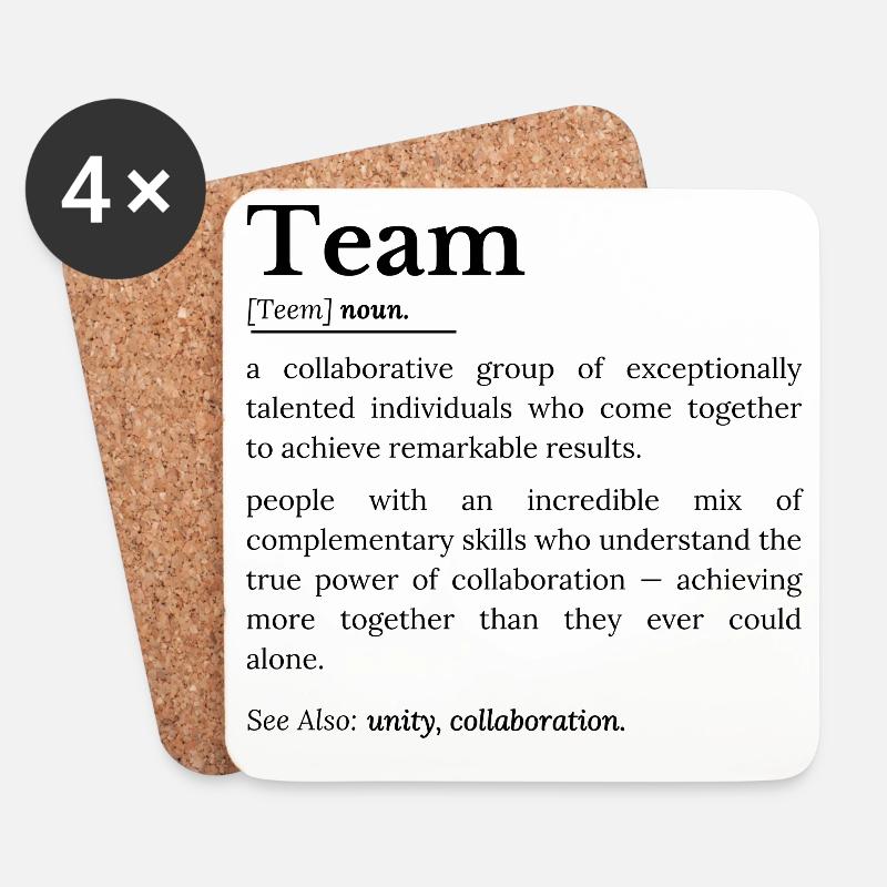 Team-Definition - Untersetzer (4er-Set) - Weiß