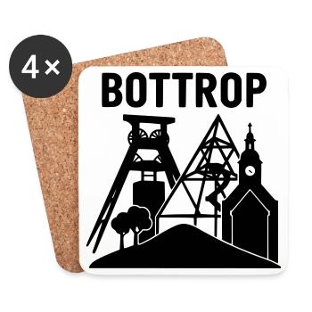 Bottrop Ruhrgebiet Wahrzeichen - Untersetzer (4er-Set) - Weiß - Vorne