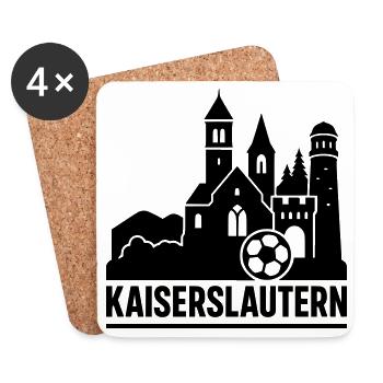 Kaiserslautern Landmark Silhouette - Coasters (set of 4) - white - Front