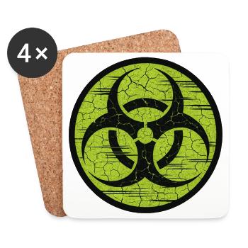 Underground biohazard - Contamination Zombie - Coasters (set of 4) - white - Front