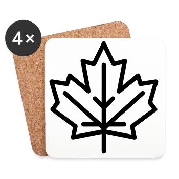 maple leaf - Coasters (set of 4) - white - Front