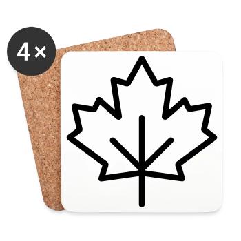 maple leaf - Coasters (set of 4) - white - Front