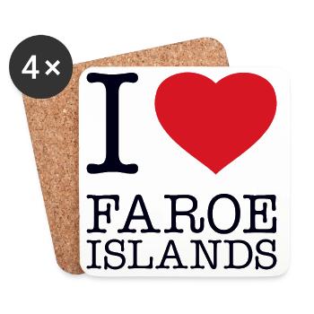 i love Faroe Islands - Untersetzer (4er-Set) - Weiß - Vorne