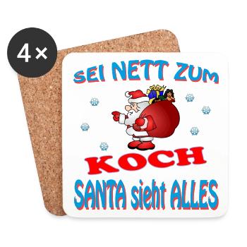 SANTA KOCH - Dessous de verre (lot de 4) - blanc - Devant