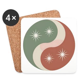 Yin Yang - Inner Balance - Coasters (set of 4) - white - Front