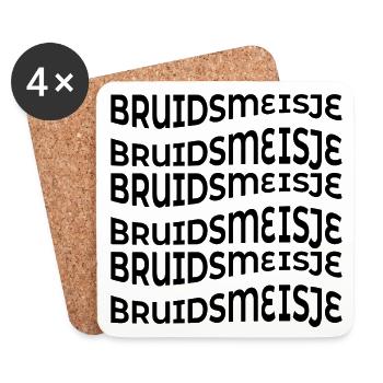 BRAUTJUNGFER - Untersetzer (4er-Set) - Weiß - Vorne