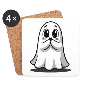 Halloween Sweet Ghost - Coasters (set of 4) - white - Front