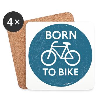 Born to Bike - Fahrrad - Untersetzer (4er-Set) - Weiß - Vorne