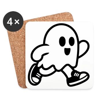 fantôme - Dessous de verre (lot de 4) - blanc - Devant