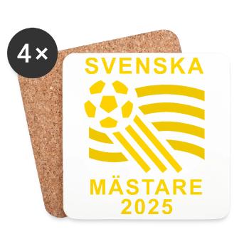 Schwedischer Meister 2025 - Untersetzer (4er-Set) - Weiß - Vorne