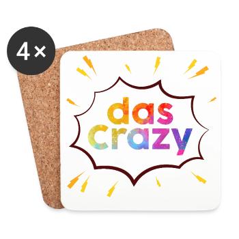 Das Regenbogen Crazy Burst - Untersetzer (4er-Set) - Weiß - Vorne