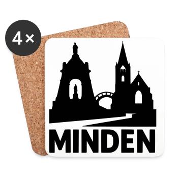 Minden Westphalie Silhouette - Dessous de verre (lot de 4) - blanc - Devant