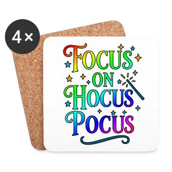 Always the focus on hocus pocus - Coasters (set of 4) - white - Front