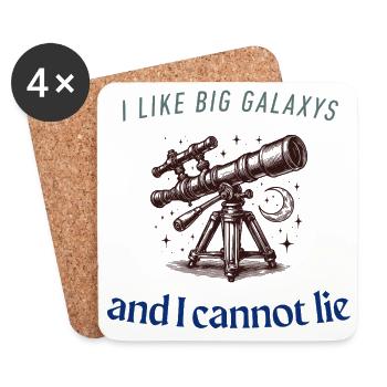 Big Galaxys Funny Space Shirt - Coasters (set of 4) - white - Front