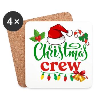 Weihnachts-Crew - Untersetzer (4er-Set) - Weiß - Vorne