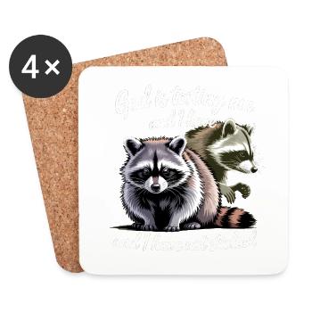 Dieu me teste et je n’ai pas étudié - Dessous de verre (lot de 4) - blanc - Devant