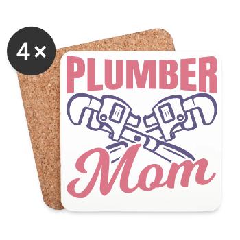 Mère plombière - Dessous de verre (lot de 4) - blanc - Devant