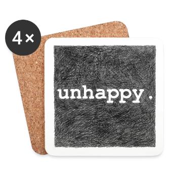 Unzufrieden - Alpha-Version - Untersetzer (4er-Set) - Weiß - Vorne