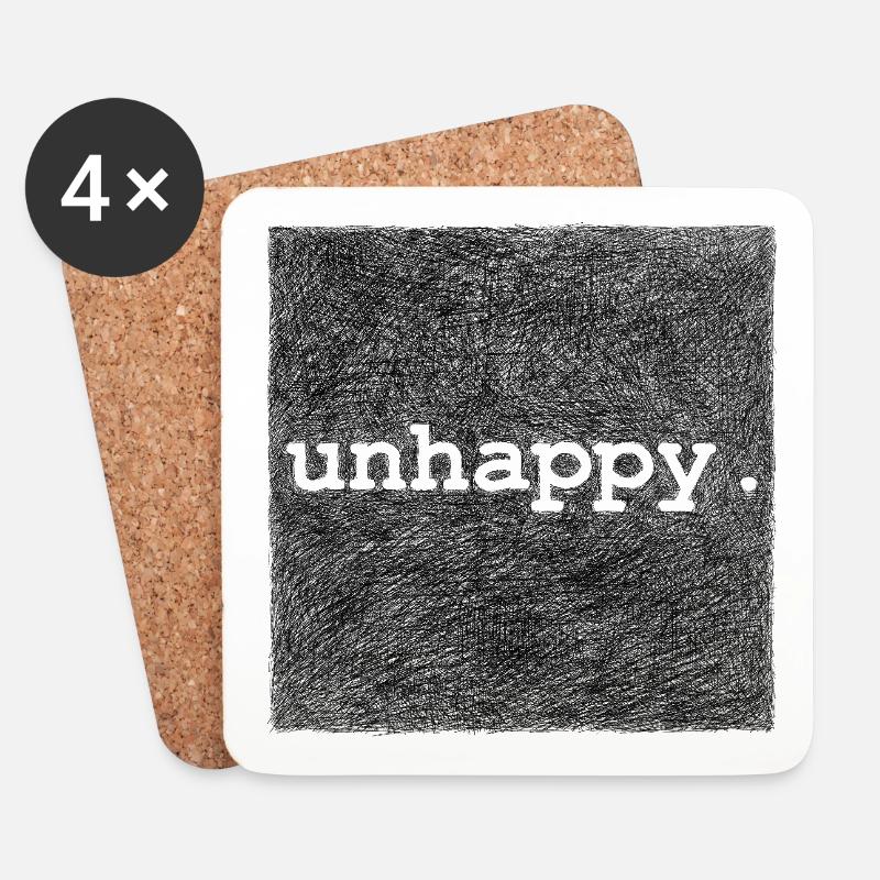 Unzufrieden - Alpha-Version - Untersetzer (4er-Set) - Weiß