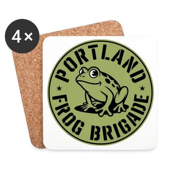 Portland Resistance Frog - USA Portland Protests - Untersetzer (4er-Set) - Weiß - Vorne
