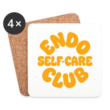 Endo Self-Care Club Endometriosis Awareness  - Coasters (set of 4) - white - Front